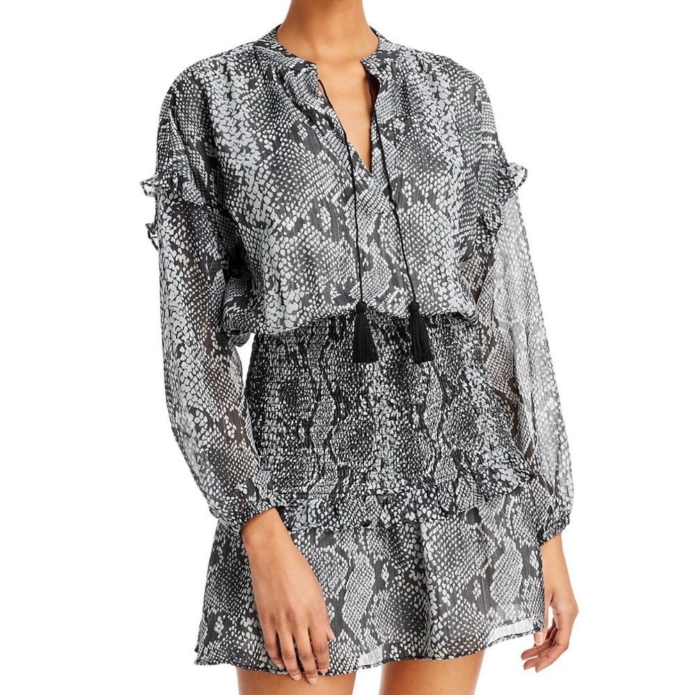 Aqua Snake Print Dress